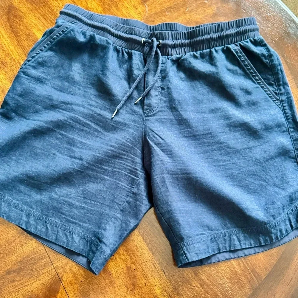 Athleta Navy Blue Drawstring Casual Shorts
